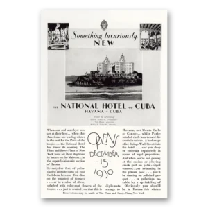 1930 National Hotel of Cuba Print Ad | Havana