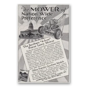 1930 Jacobsen Mowers Print Ad | Mower Nation