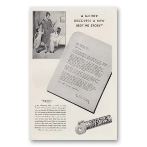1930 Pep O Mint Life Savers Print Ad | Bedtime Story
