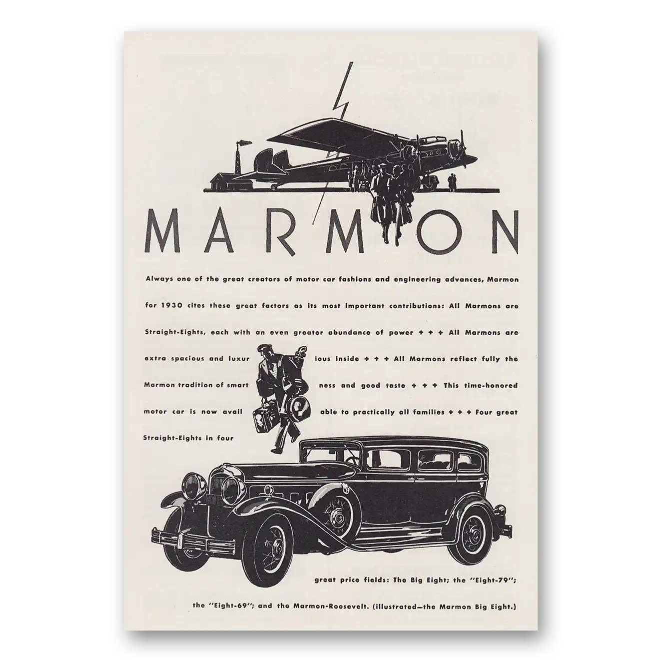 1930 Marmon Automobiles Print Ad | Great Creators