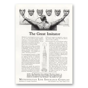 1930 Metropolitan Life Insurance Print Ad | Great Imitator