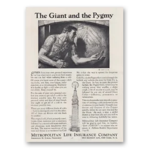 1930 Metropolitan Life Insurance Print Ad | Giant Pygmy