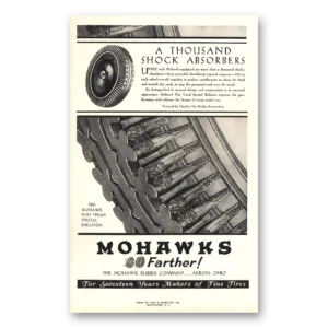 1930 Mohawk Tires Print Ad | Shock Absorbers