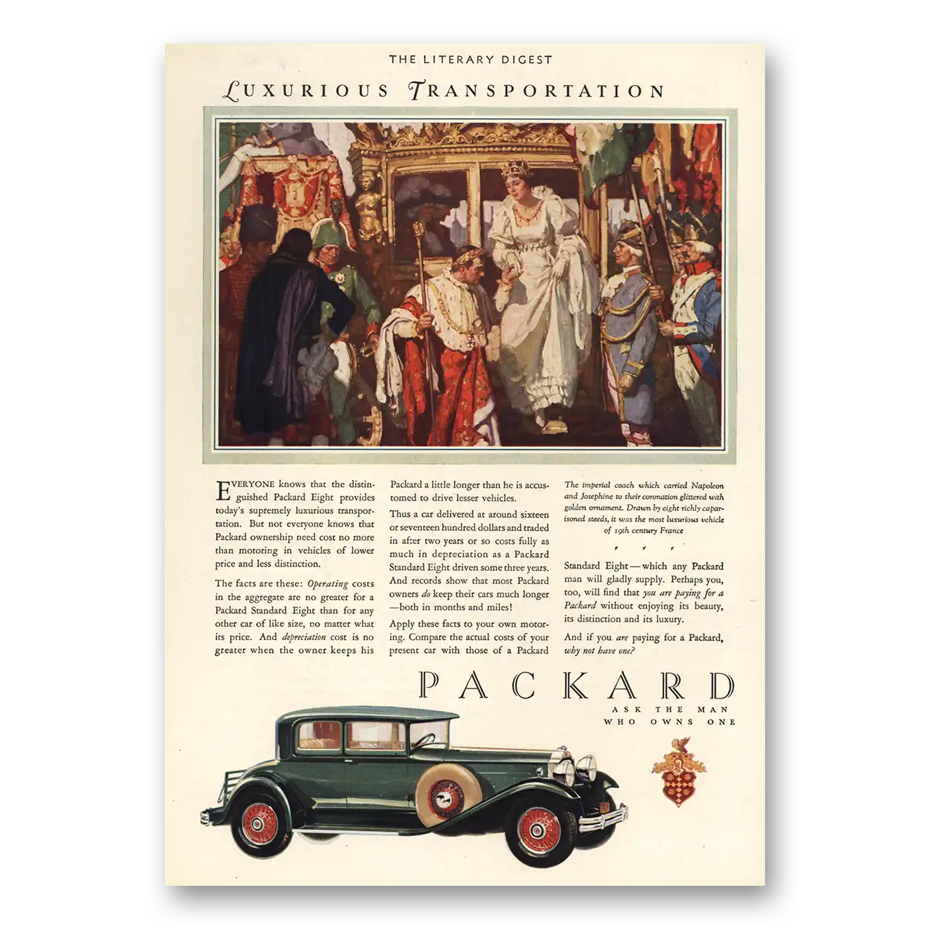 1930 Packard Print Ad | Luxurious