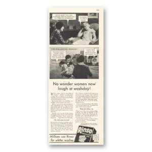 1930 Rinso Print Ad | Washday