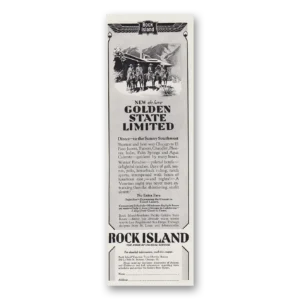 1930 Rock Island Lines Print Ad | Golden State