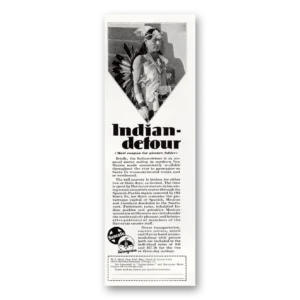 1930 Santa Fe Railway Print Ad | Indian Detour