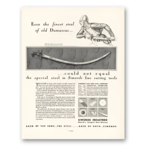 1930 Simonds Industries Print Ad | Old Damascus