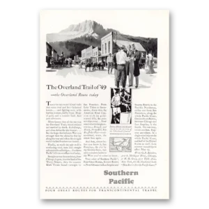 1930 Southern Pacific Print Ad | Overland Trail