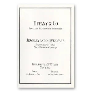 1930 Tiffany & Co Print Ad | Jewelry Silverware