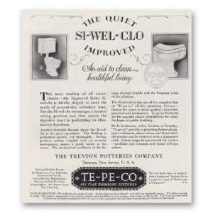 1930 Trenton Potteries Print Ad | Si Wel Clo