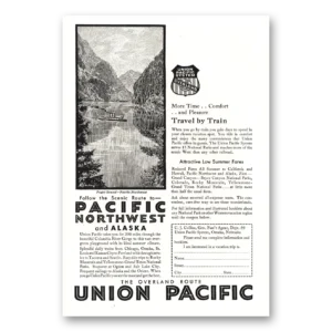 1930 Union Pacific Railroad Print Ad | Puget Sound