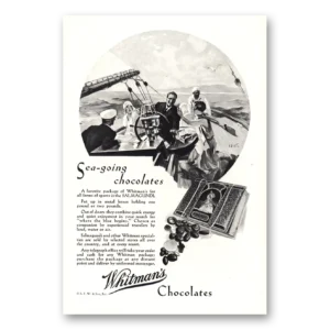 1930 Whitmans Chocolates Print Ad | Sea Going