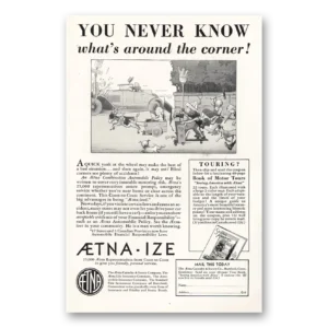 1931 Aetna Insurance Print Ad | Around Corner
