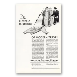 1931 American Express Print Ad | Electric Currency