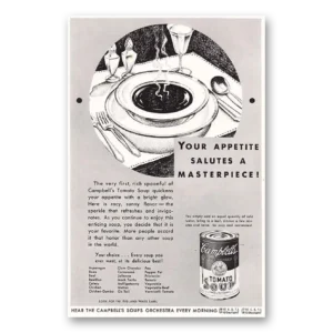 1931 Campbells Tomato Soup Print Ad | Salutes Masterpiece