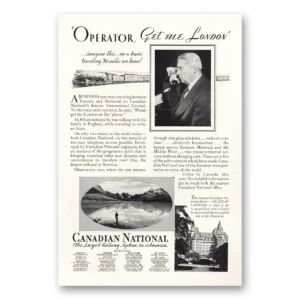 1931 Canadian National Railways Print Ad | London