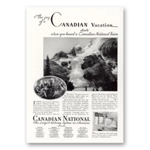 1931 Canadian National Railways Print Ad | Canadian Vacation