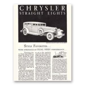 1931 Chrysler Eight Print Ad | High Performance
