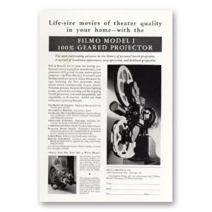 1931 Filmo Camera Print Ad | Model J
