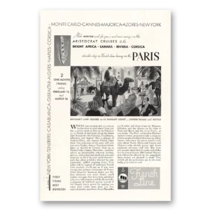 1931 French Line Print Ad | Barbary Coast