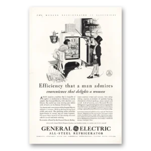 1931 General Electric Refrigerator Print Ad | Magician