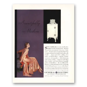 1931 General Electric Refrigerator Print Ad | Beautifully Modern
