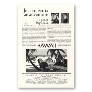 1931 Hawaii Print Ad | Adventure
