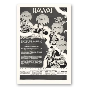 1931 Hawaii Print Ad | Pacific Isles