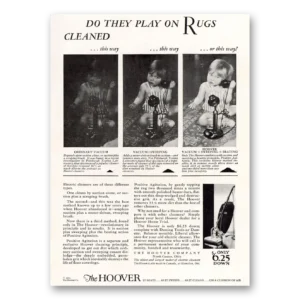 1931 Hoover Vacuum Print Ad | Rugs Cleaned