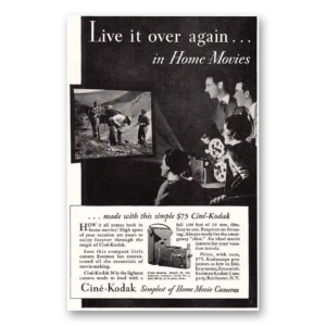 1931 Cine Kodak M Camera Print Ad | Live It