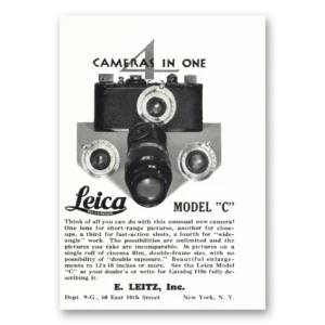 1931 Leica Cameras Print Ad | Model C4