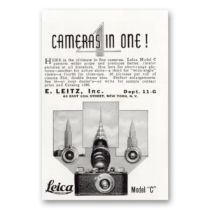 1931 Leica Cameras Print Ad | Model C