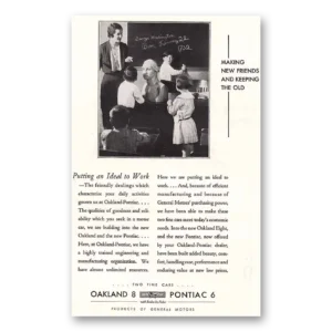 1931 Oakland 8 and Pontiac 6 Print Ad | New Friends