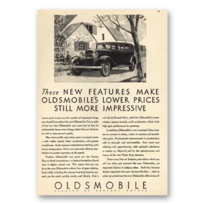 1931 Oldsmobile Print Ad | Still More Impressive