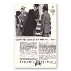 1931 Oakland 8 and Pontiac 6 Print Ad | Hearty Approval