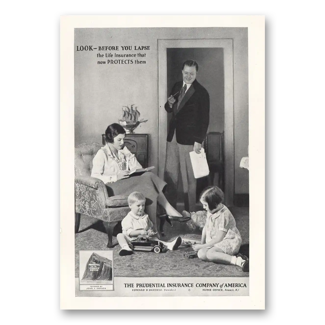 1931 Prudential Insurance Print Ad | You Lapse