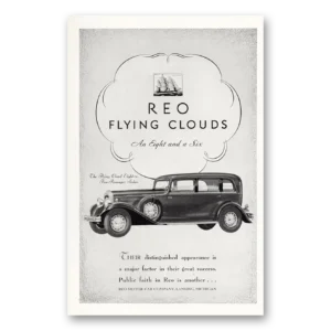 1931 Reo Motor Car Print Ad | Flying Clouds