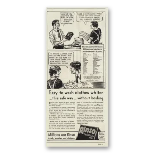 1931 Rinso Soap Print Ad | Wash Clothes Whiter