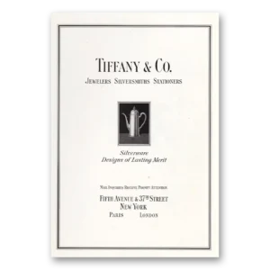 1931 Tiffany & Co Print Ad | Silverware Designs