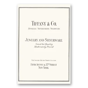1931 Tiffany & Co Print Ad | Jewelry Silverware