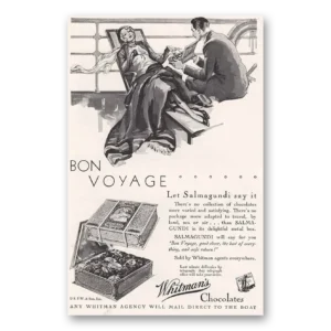 1931 Whitmans Chocolates Print Ad | Bon Voyage