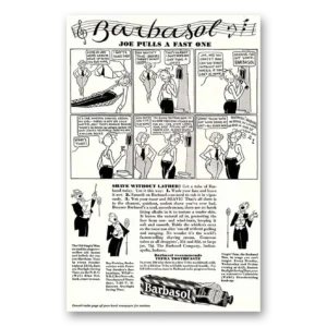 1932 Barbasol Shaving Cream Print Ad | Fast One