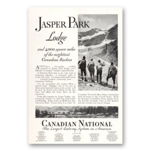 1932 Canadian National Railways Print Ad | Jasper Park Lodge