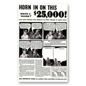 1932 Palmolive Shaving Cream Print Ad | Horn In On This