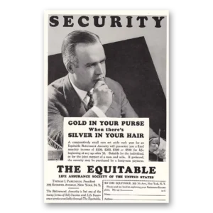 1932 Equitable Life Assurance Print Ad | Society Security