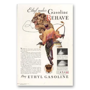 1932 Ethyl Gasoline Print Ad | Gasoline Behave