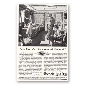 1932 French Line Print Ad | Coast France