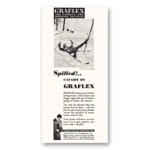 1932 Graflex Cameras Print Ad | Spilled