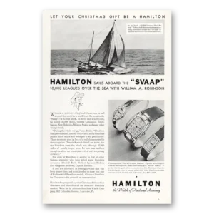 1932 Hamilton Watch Print Ad | Sails Svaap